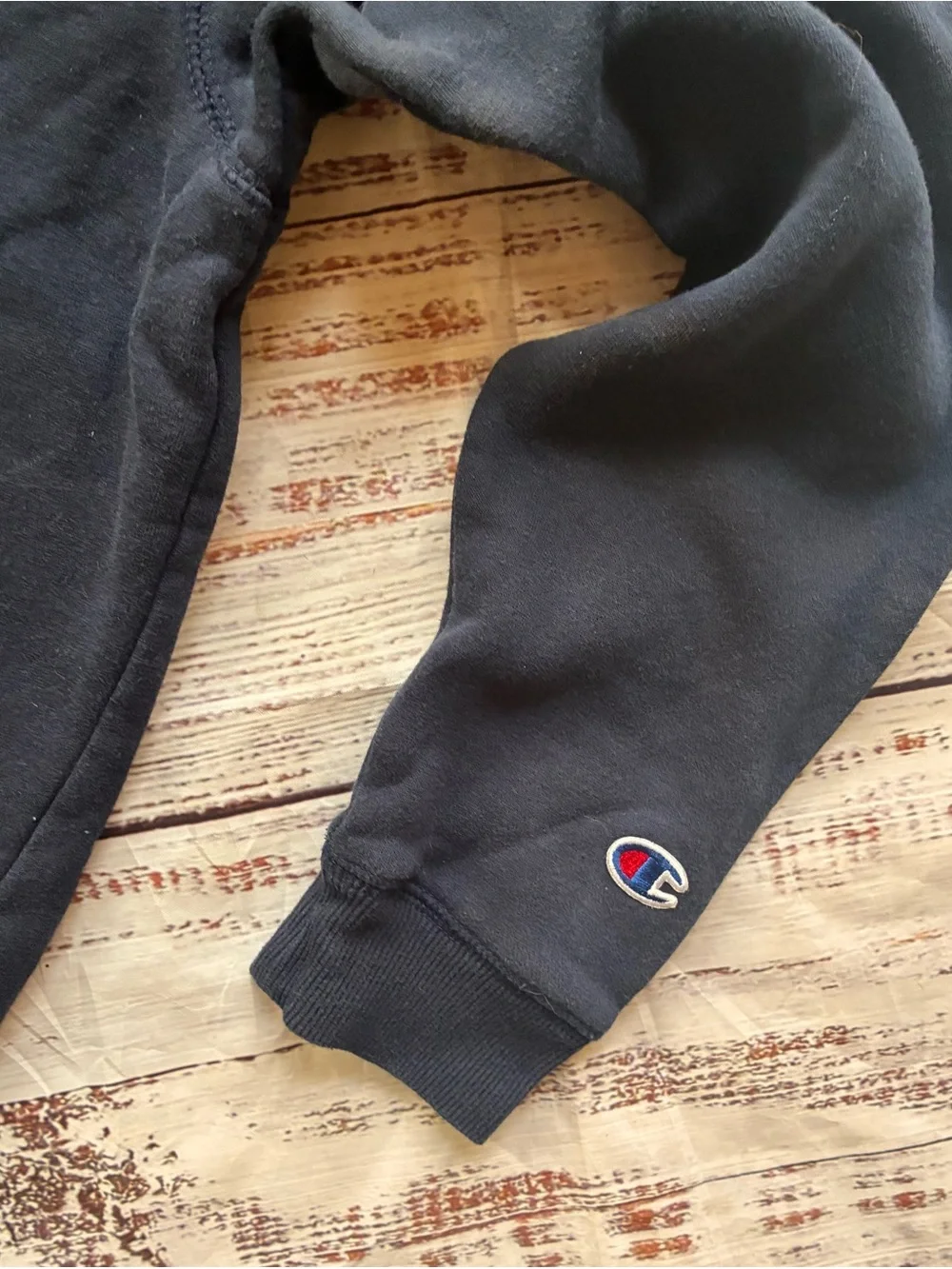 Champion Navy Blue Boy’s Hoodie with Script Logo Size Large 10/12